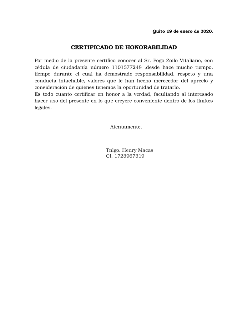 ✅ Cómo redactar un certificado de honorabilidad en Ecuador: Guía y consejos
