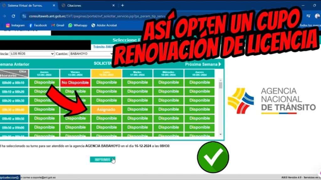 ✅ Turno Licencia de Conducir ANT 2026: Guía Completa