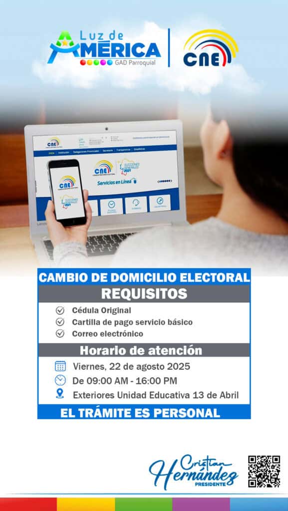 ✅ Cambio Domicilio Electoral Ecuador 2026 – Actualiza tu Lugar de Votación