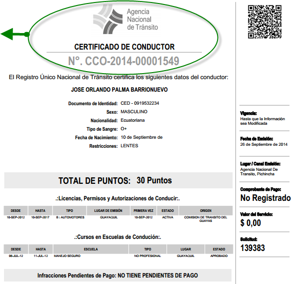 ✅ Certificado de Infracciones del Conductor ANT Ecuador 2026