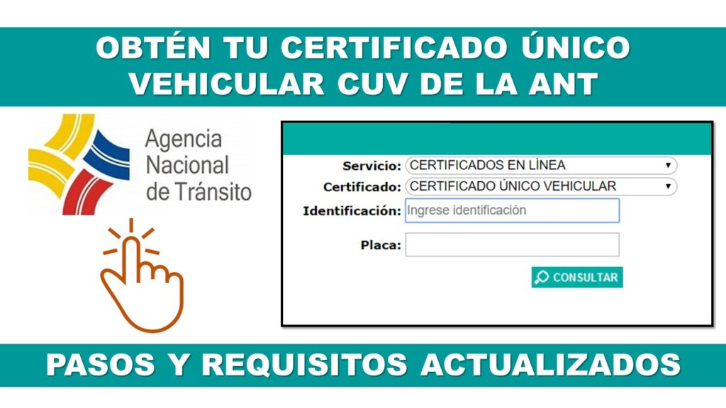 ✅ Certificado Único Vehicular CUV Ecuador 2026 – Generar Online