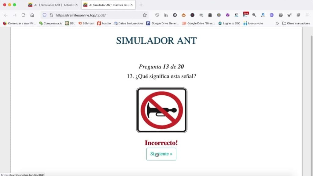 ✅ Simulador ANT 2026 Licencia de Conducir – Practica Gratis
