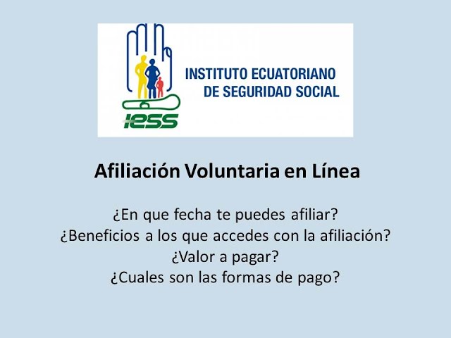 ✅ Afiliación Voluntaria IESS Ecuador 2026 – Guía Completa