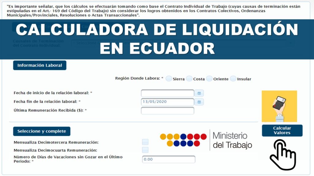 ✅ Calculadora Indemnización Desahucio Laboral Ecuador 2026