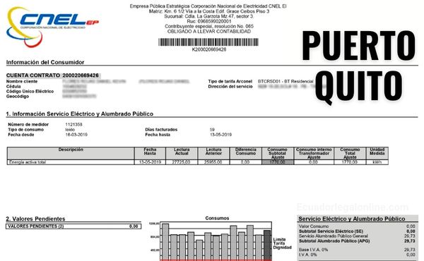 ✅ Consultar Planilla de Luz Puerto Quito CNEL EP 2026 – Guía Completa