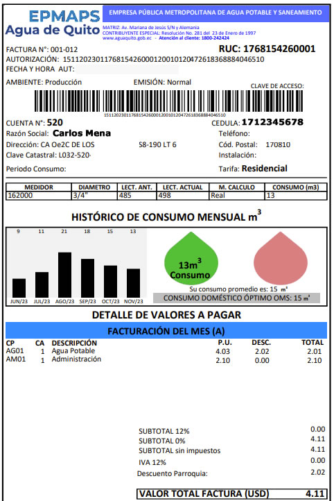 ✅ Descargar Planilla de Agua Potable Ecuador 2026 – Guía Completa