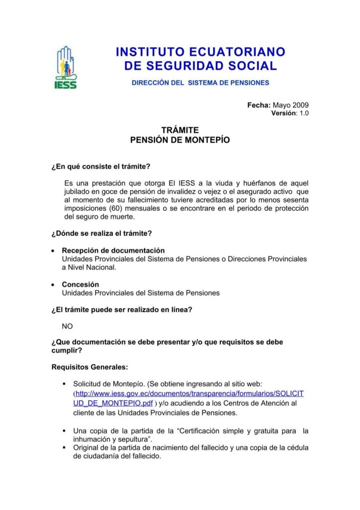 ✅ Pensión de Montepío IESS Ecuador 2026: Beneficiarios y Solicitud